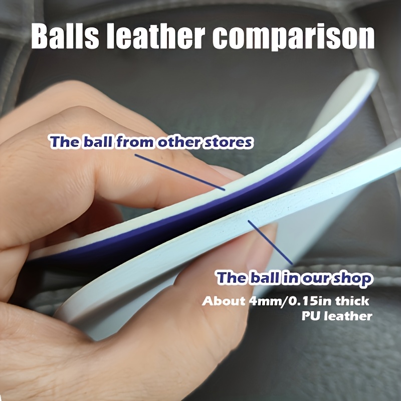 durable   soccer ball seamless     leather anti   wear resistant for adult training   white with colorful   details 2