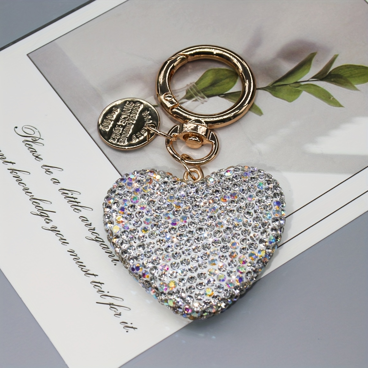 Mabor Portachiavi A Cuore Con Strass – Scintillante E Rosa, Regalo Per Donne - 3