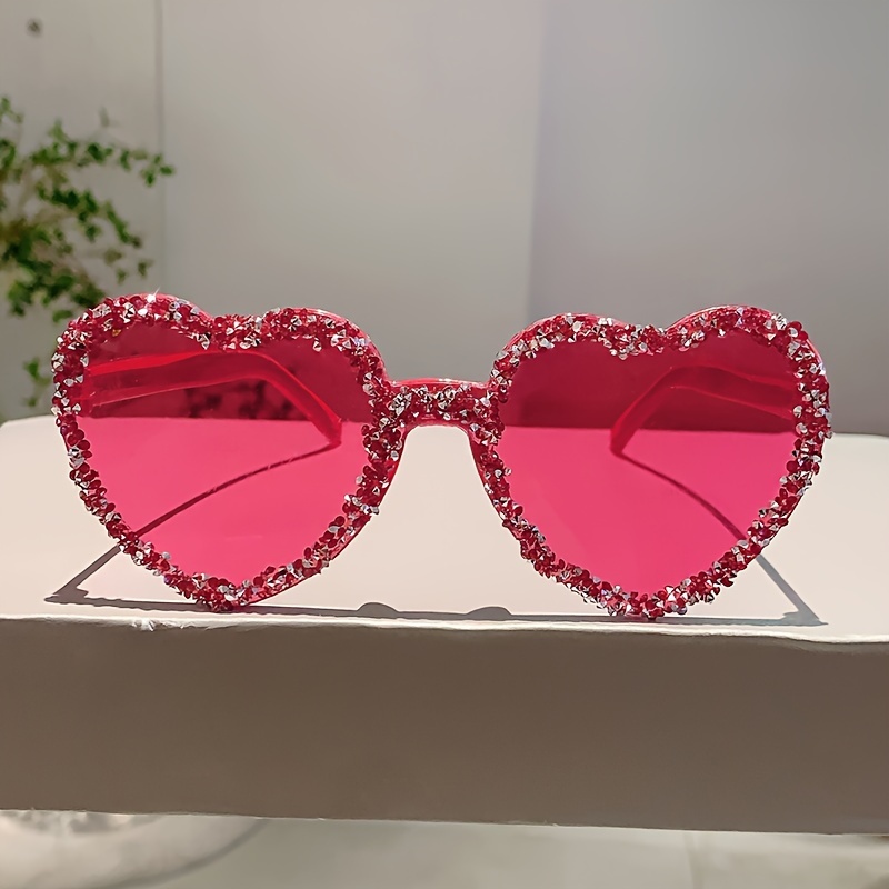 1pc women rimless frame heart shaped glasses multi color  display picture 3
