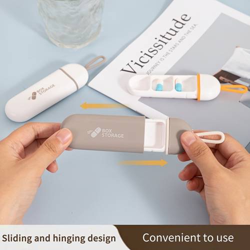 portable 3 compartment pill organizer resistant storage box for daily medications made from grade materials