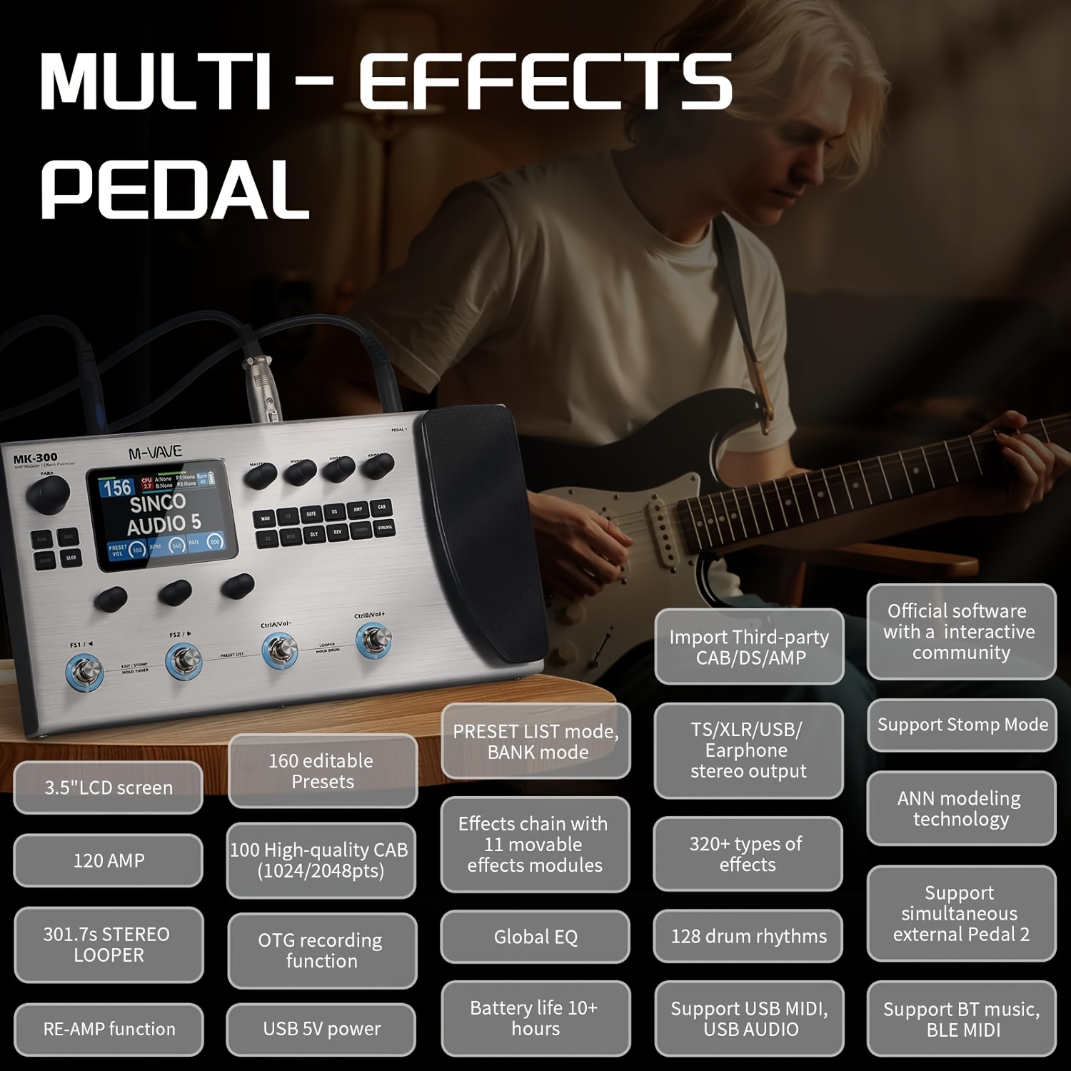 m mk 300 guitar multi effects processor amp modeler - Temu