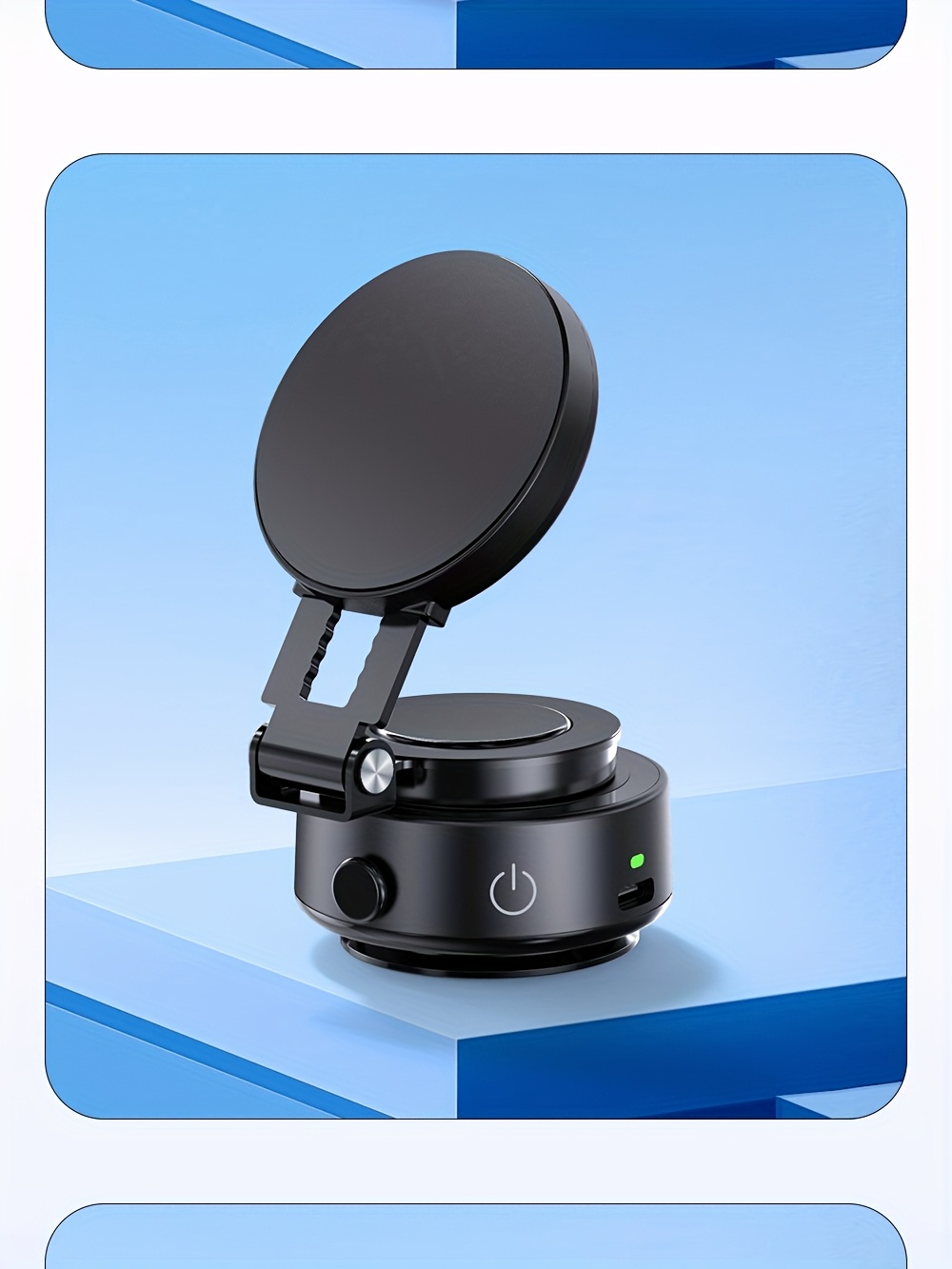 Upgraded Version New Magnetic Suction Mobile phone holder for car, portable electric suction cup, Wall Mount angle adjustable 360° rotation, retractable, Strong Suction, vacuum adsorption, small portable, High stability, Suitable for cars gyms