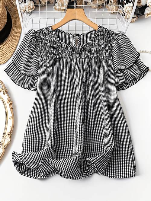 grid pattern shirt