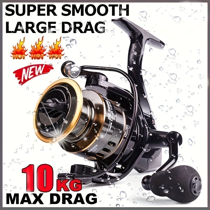 

1pc He1000-7000 Spinning Reel, Metal Cup And Metal Rocker Arm, 5.2:1 Gear Ratio, Smooth And Sensitive, Fishing Reel For Freshwater Saltwater