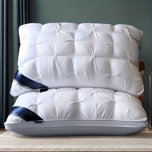 luxury74 48 hotel deep sleep neck support high pillow core in modern soft texture end sleep pillow neck pillow machine washable designed for family and rv bedroom christmas gift
