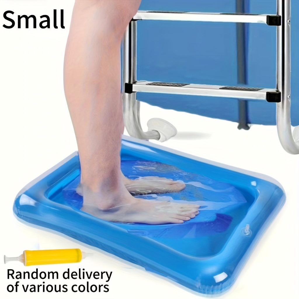 Image of 1pc Pool Cleaning Basin, Portable And Pool Cleaning Basin, Random Color Essential Above-ground Pool Accessory For Pre-swim Cleaning, 60x45 Cm, Blue, Footbath