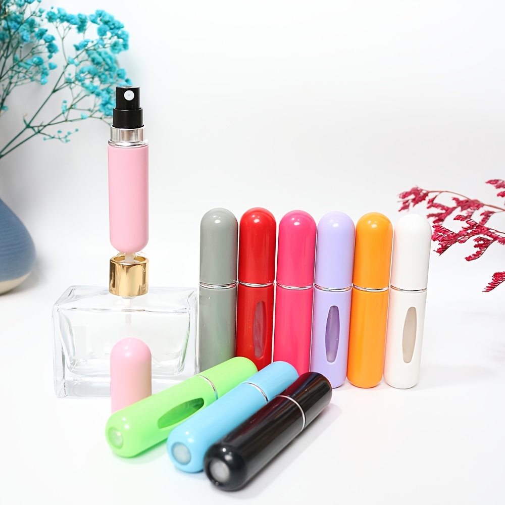 

5pcs Mini Bouteilles de Parfum de Voyage, 5ml Cas de Pompe à Spray Portable Rechargeable, Contenants en Plastique Non Parfumés pour la Convenance en Mouvement