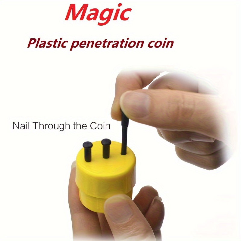 

Magical Nail Through Coin Magic Performance Prop, Magic Prop For Performance, Coins Need To Be Prepared By Yourself