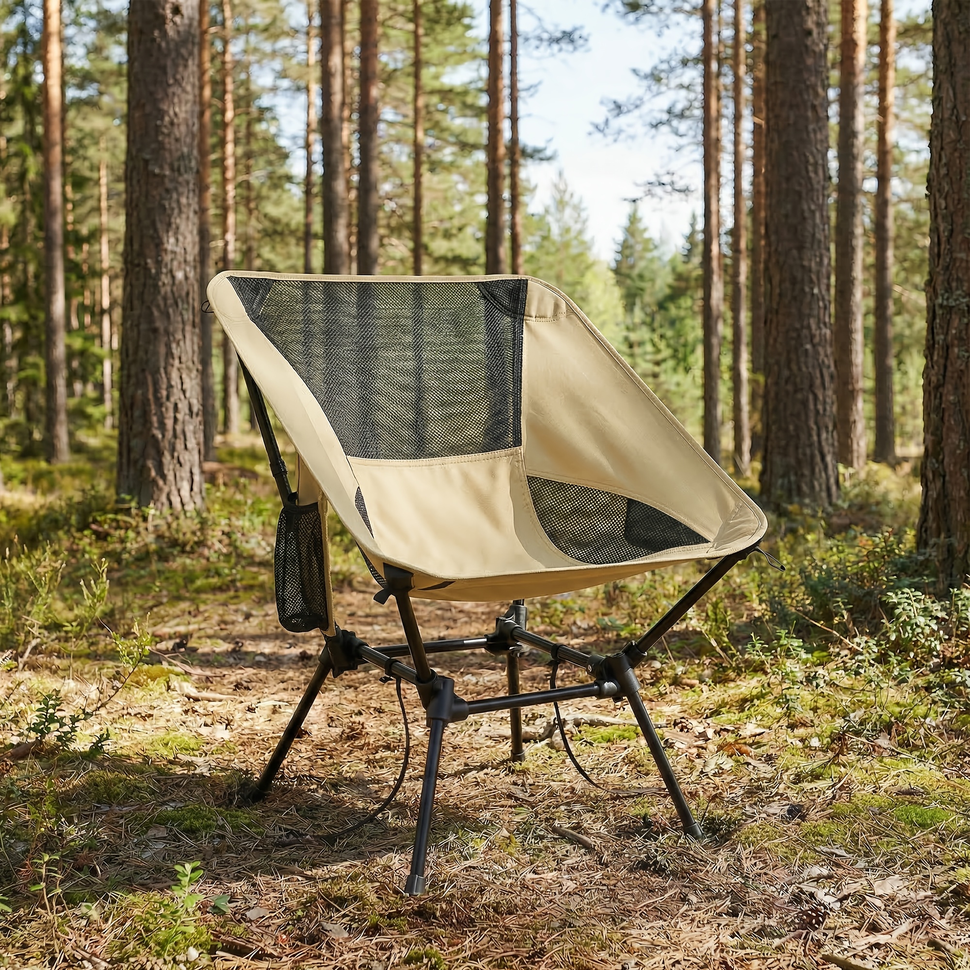   beach chair featuring adjustable height a durable   that supports up to 330   two storage pockets and a lightweight foldable design ideal for camping and travel Product details 4