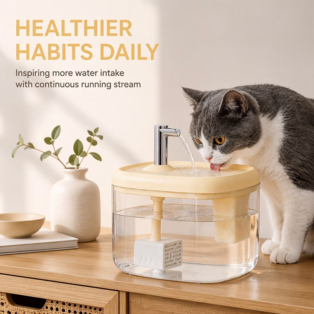 5l large capacity automatic pet water fountain in 3 colors suitable for pets usb powered no batteries required safe and reliable with automatic water circulation from a pet owner Product details 3