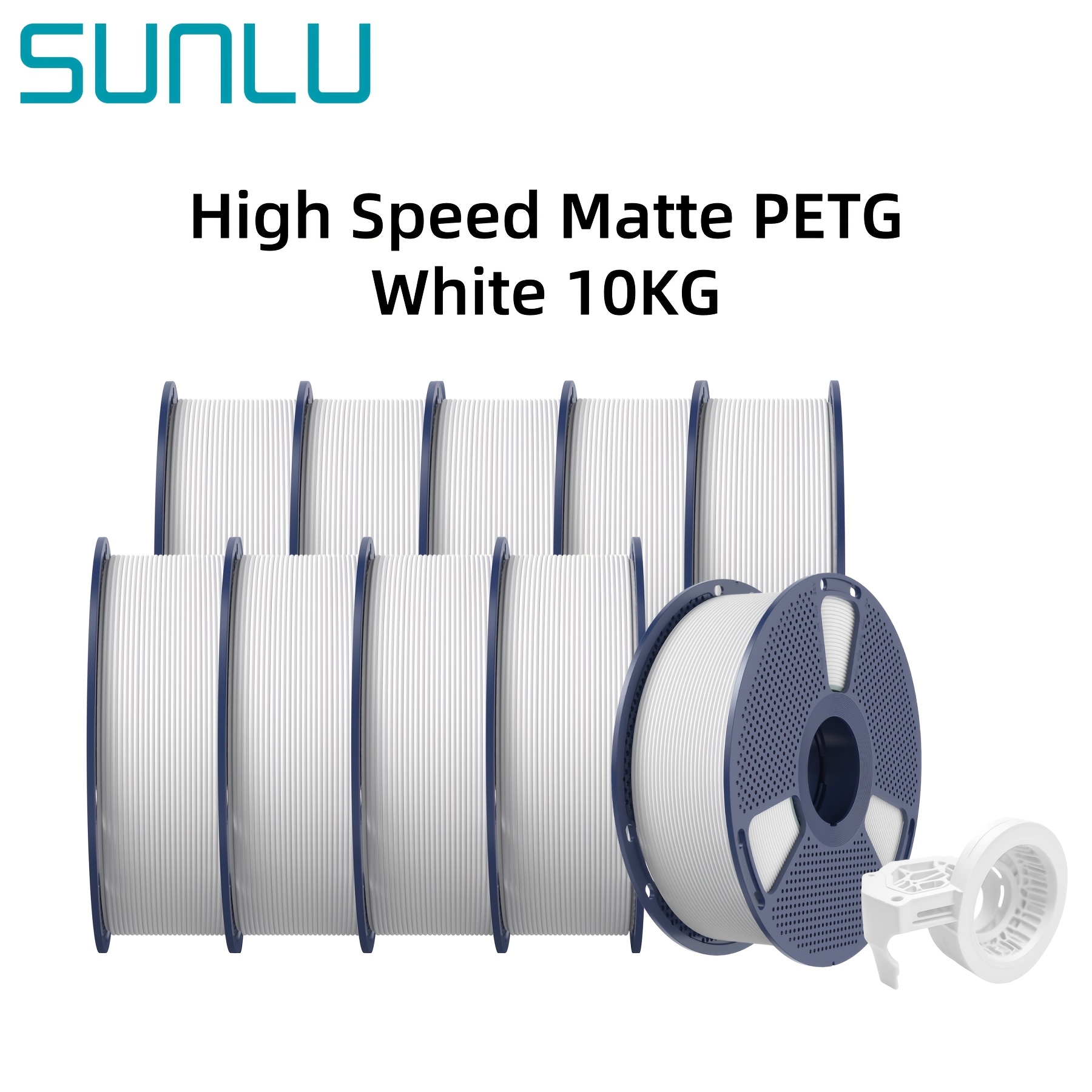 Image of Sunlu Official High Speed Matte Petg Filament 1.75mm, 10 Printer Filament, 30-600mm/ Printing, Premium , High Toughness, Strength, Smooth Flow, Durable Petg Filament