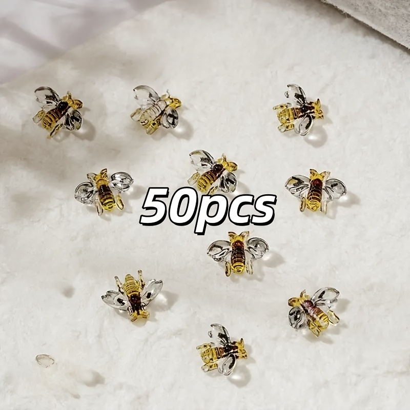 Image of 50pcs Resin Charms, 3d Animal Embossed, Suitable For Making, Diy Nail Accessories Nail Art Decoration Bead Assortments