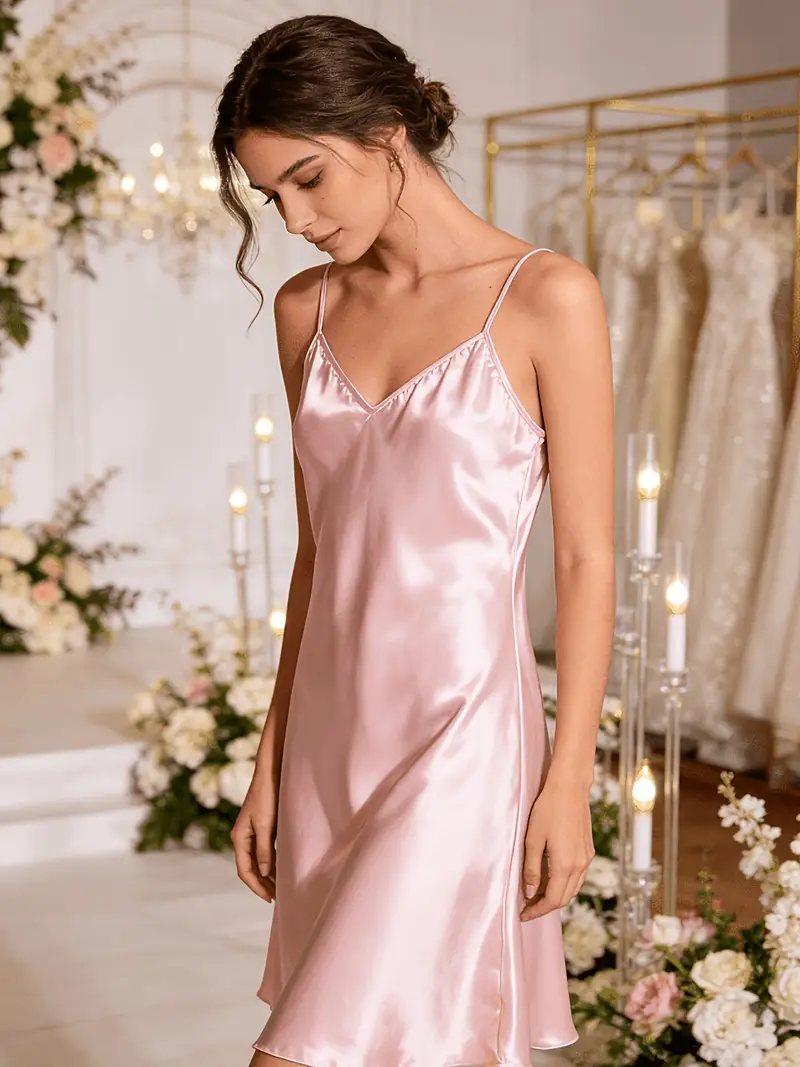 pink silk cami dress SILK LACE CAMI DRESS Viktor&Rolf