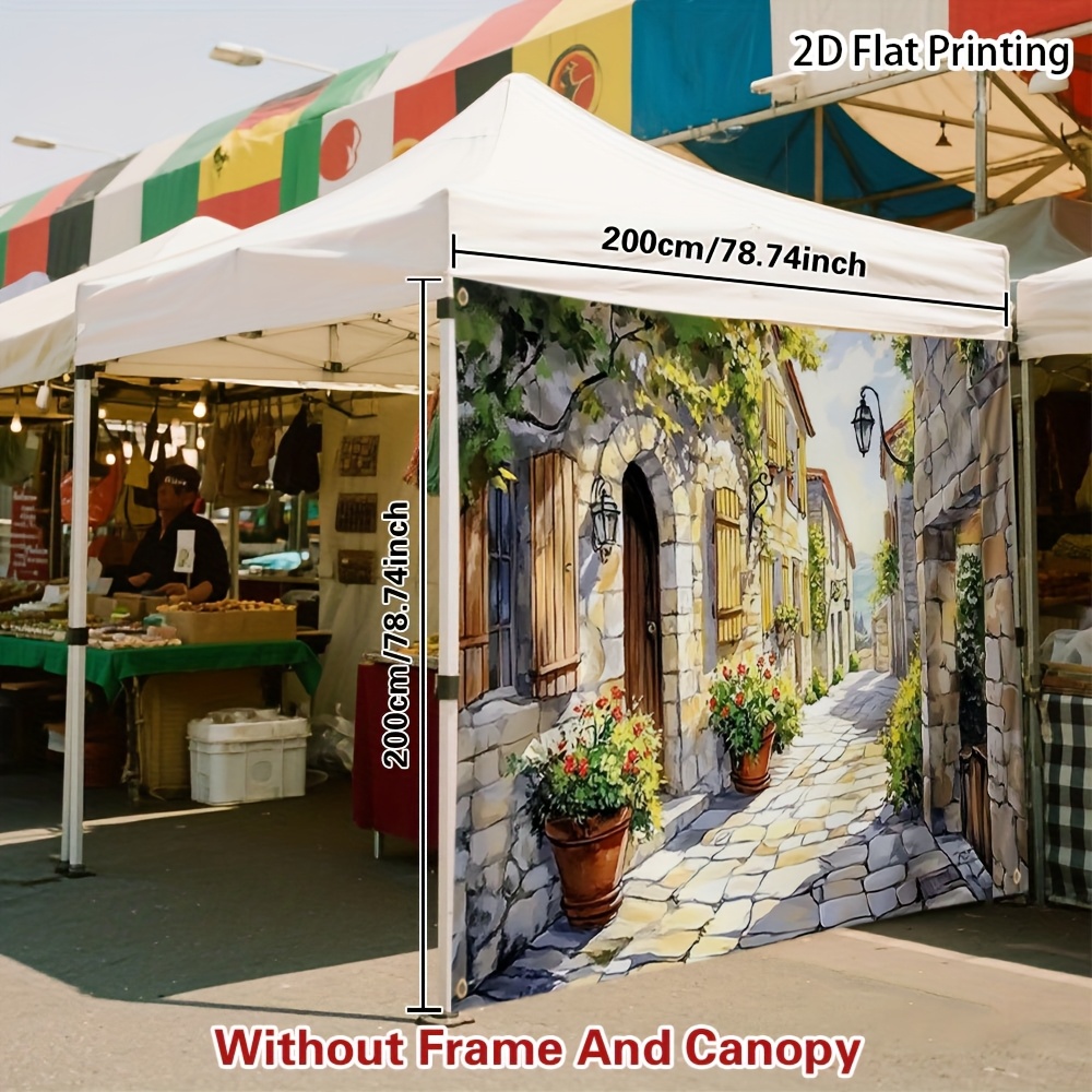 TEMU 1pc Outdoor Sun Shelter With A Rustic Path Design, This Party Tent Is Easy To Set Up, Easy To Store, And Features Reinforced Edges. Ideal For