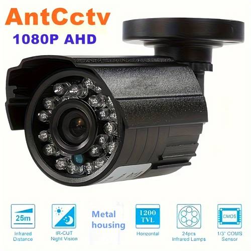 ahd camera 1080p digital surveillance high definition infrarednight vision camera indoor camera pal 3 6mm lens power adapter not included metal supports ahd dvr bnc 12v interface
