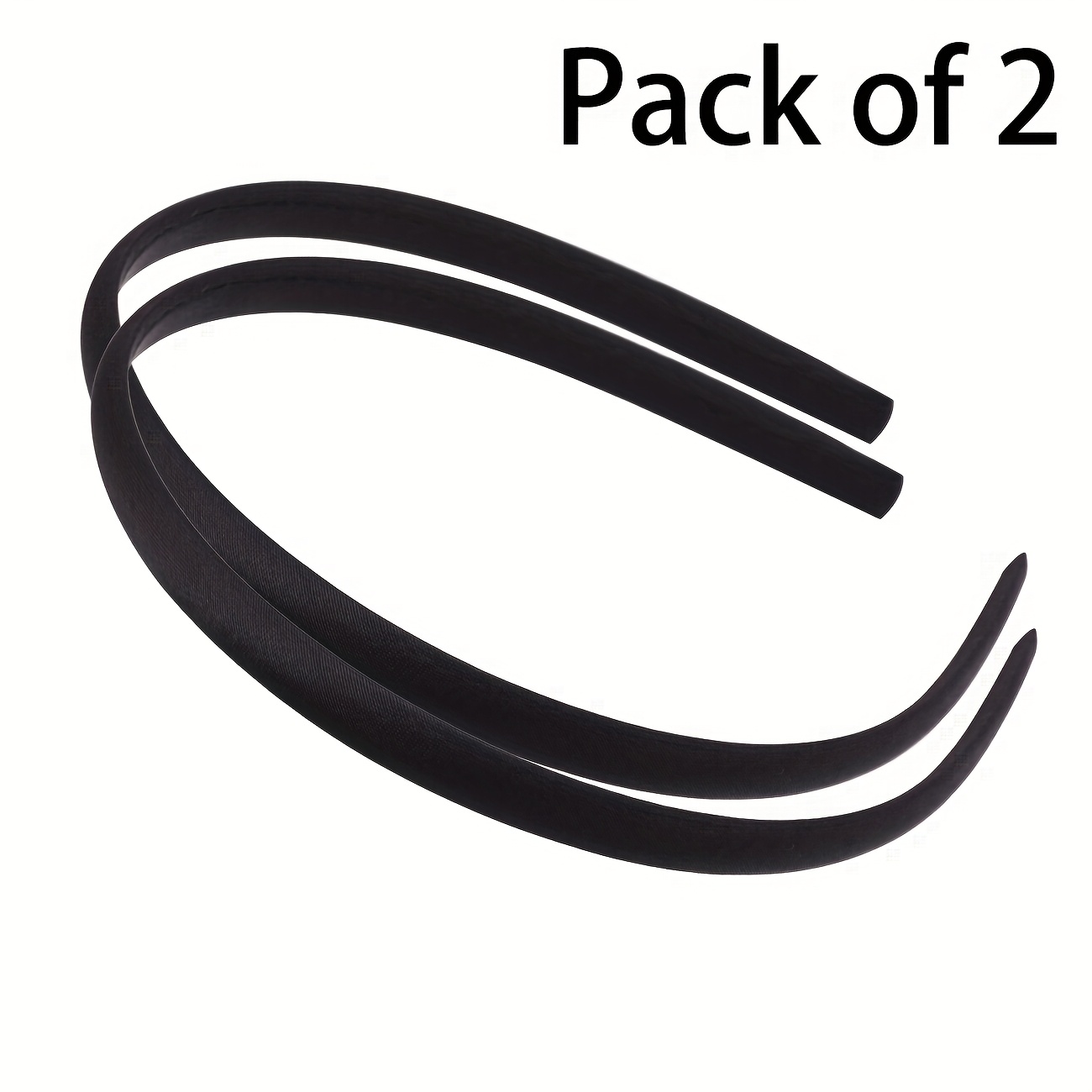 Image of One-piece Elegant Charm Solid-color Headband. Satin Headband Base Has A Blank Border Design, Which Is Used For Making Diy Hair Accessories. An Elastic Headband For Women.