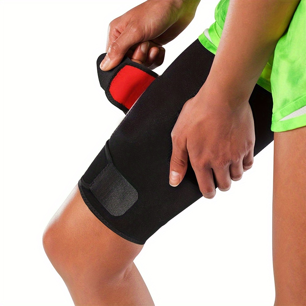 Image of 1pc Thigh Brace Support Hamstring Wrap Compression Sleeves For Men And Women Basketball, Football, Volleyball, Cycling, Running, Sports, Fitness