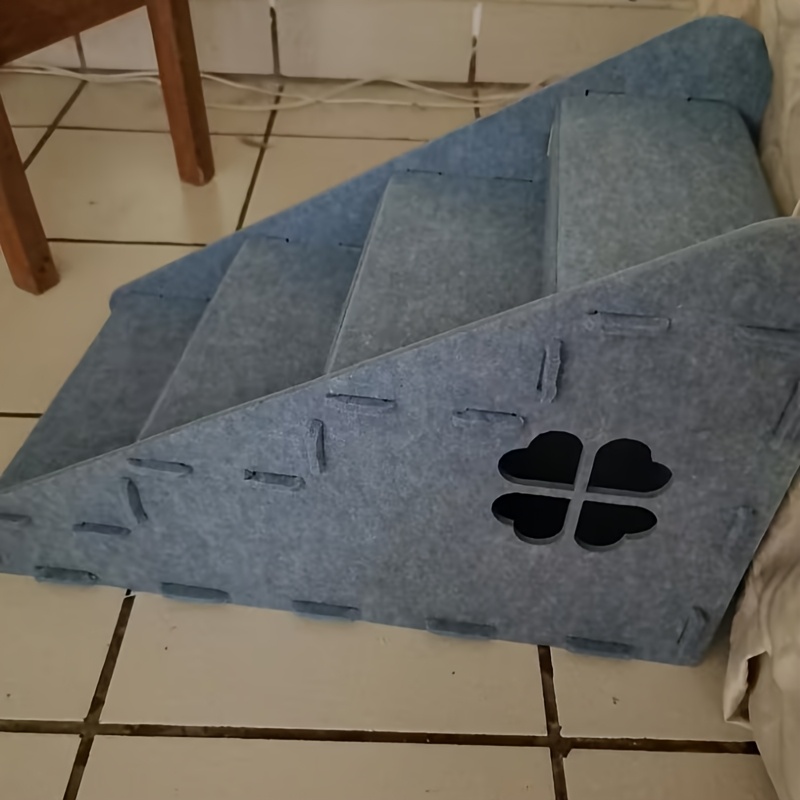 TEMU 3-in-1 Multi-functional Pet Stairs, 4-step Ladder, Detachable Dog Ramp, Used As A Cat Bed, Cat Scratching Board, Etc., 4-layer Ramp, Durable,