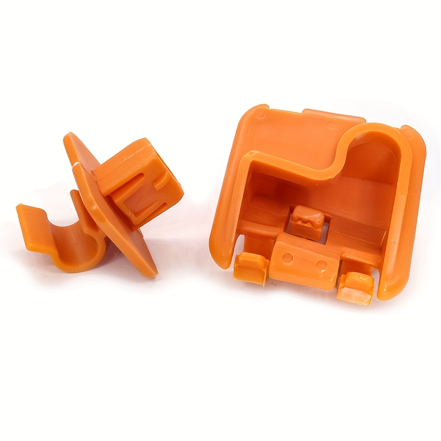 TEMU 1 Set Durable Abs Plastic Bonnet Rod Stay Bracket Clips For , Octavia Mk2 (2004-2013) - Orange Hood Support Rod Holders With Secure Fastening