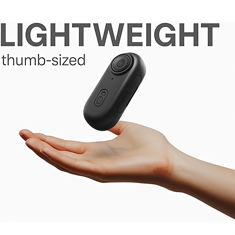 4K Thumb-Sized Camera with Memory Card, Action Camera, 800Mah Long-Lasting Battery, for Sports Video Camera, First-Person View Camera, Portable Video Recorder, Pet Monitoring Camera, Wearable Pocket Camera, Ultra-Clear Ultra-Wide-Angle Lens