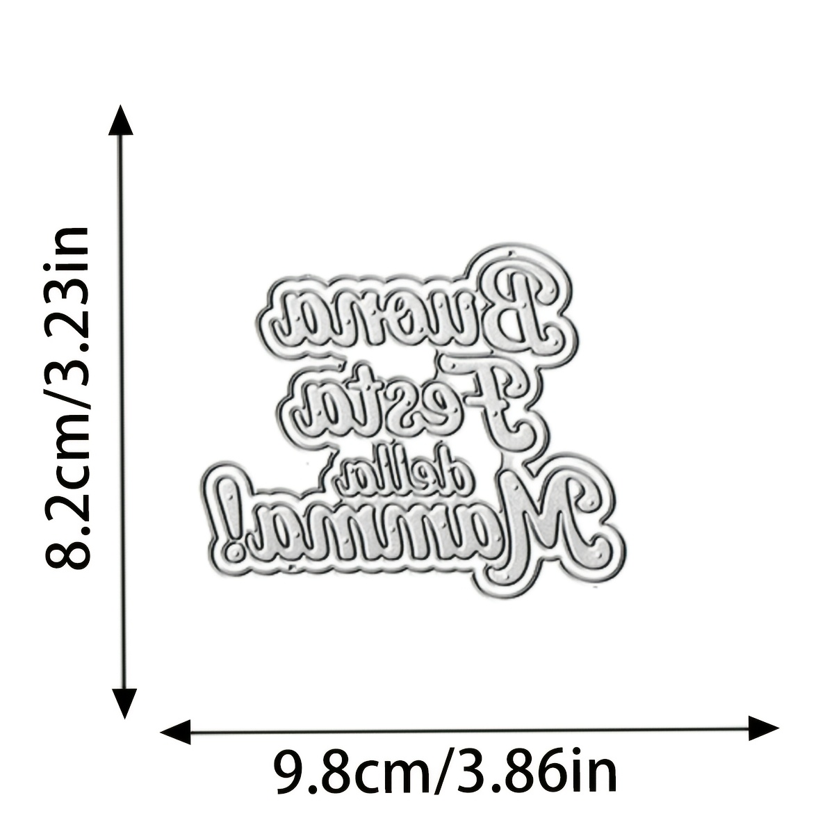 TEMU Original Italian " !" Embossed Cutting Die For Handmade Diy Holiday Greeting Card Crafts, New Arrival
