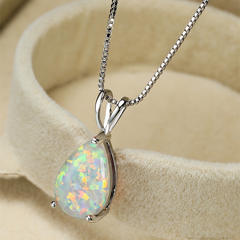 minimalist   opal   claw pendant necklace suitable for any   ladies clavicle chain party   details 2