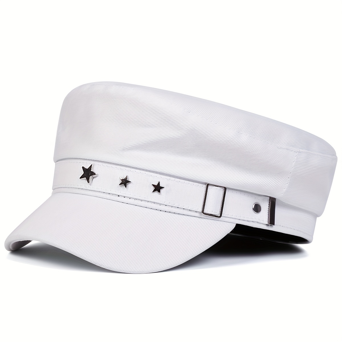 TEMU 1pc Women's Five-pointed Star Navy Hat Beret Casual Hat Suitable For Spring And Autumn Travel, Beach Party