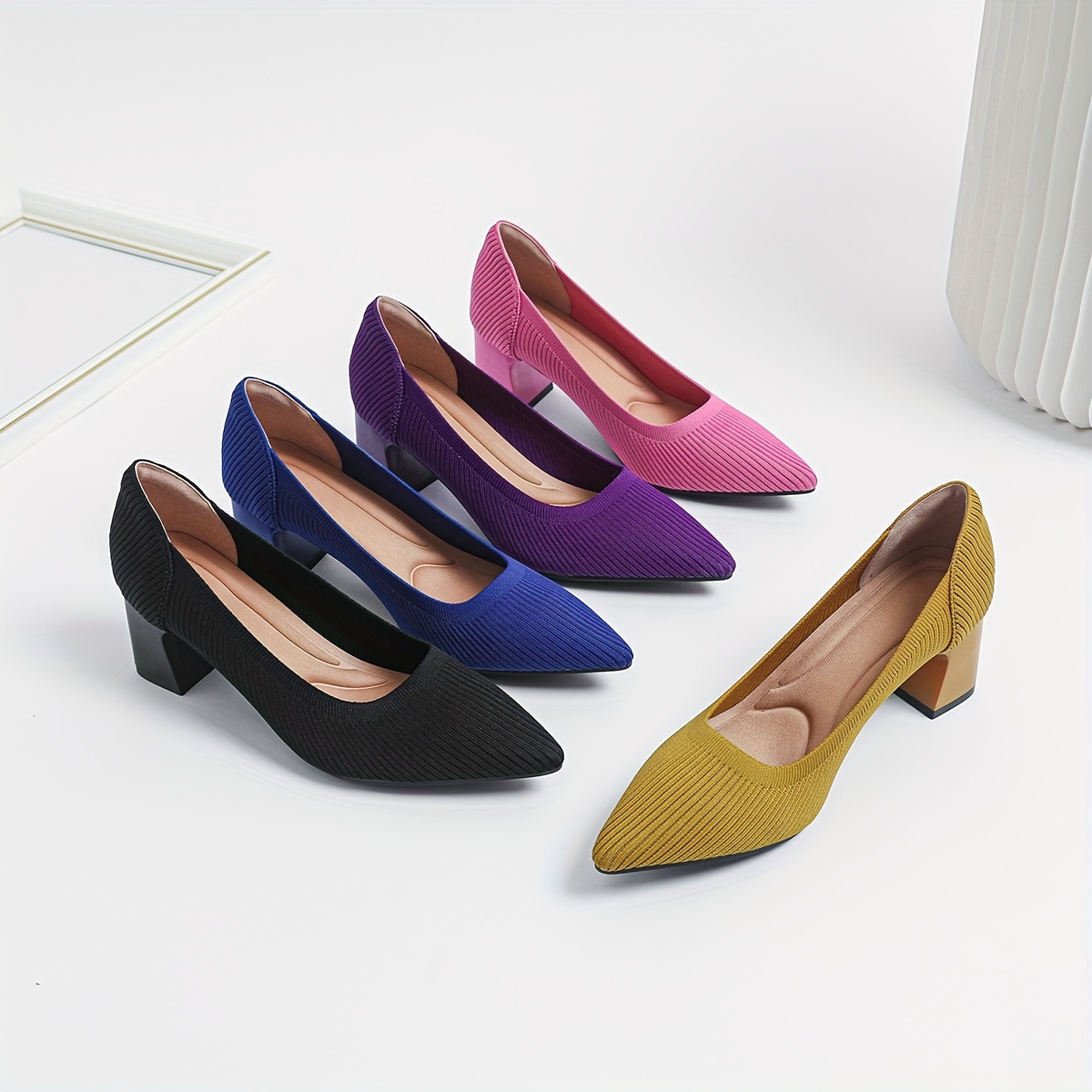 

Women's High Heeled Shoes, Breathable And Comfortable Pointed Toe, Elegant And Stylish For Formal Occasions