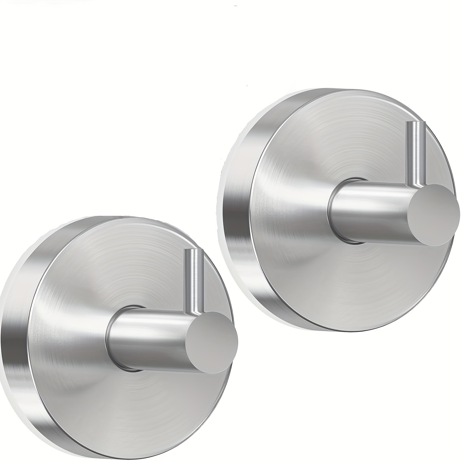 Heavy Duty Suction Cup Hooks - 15LB Strength No Drill Installation (2 Pack, Black)