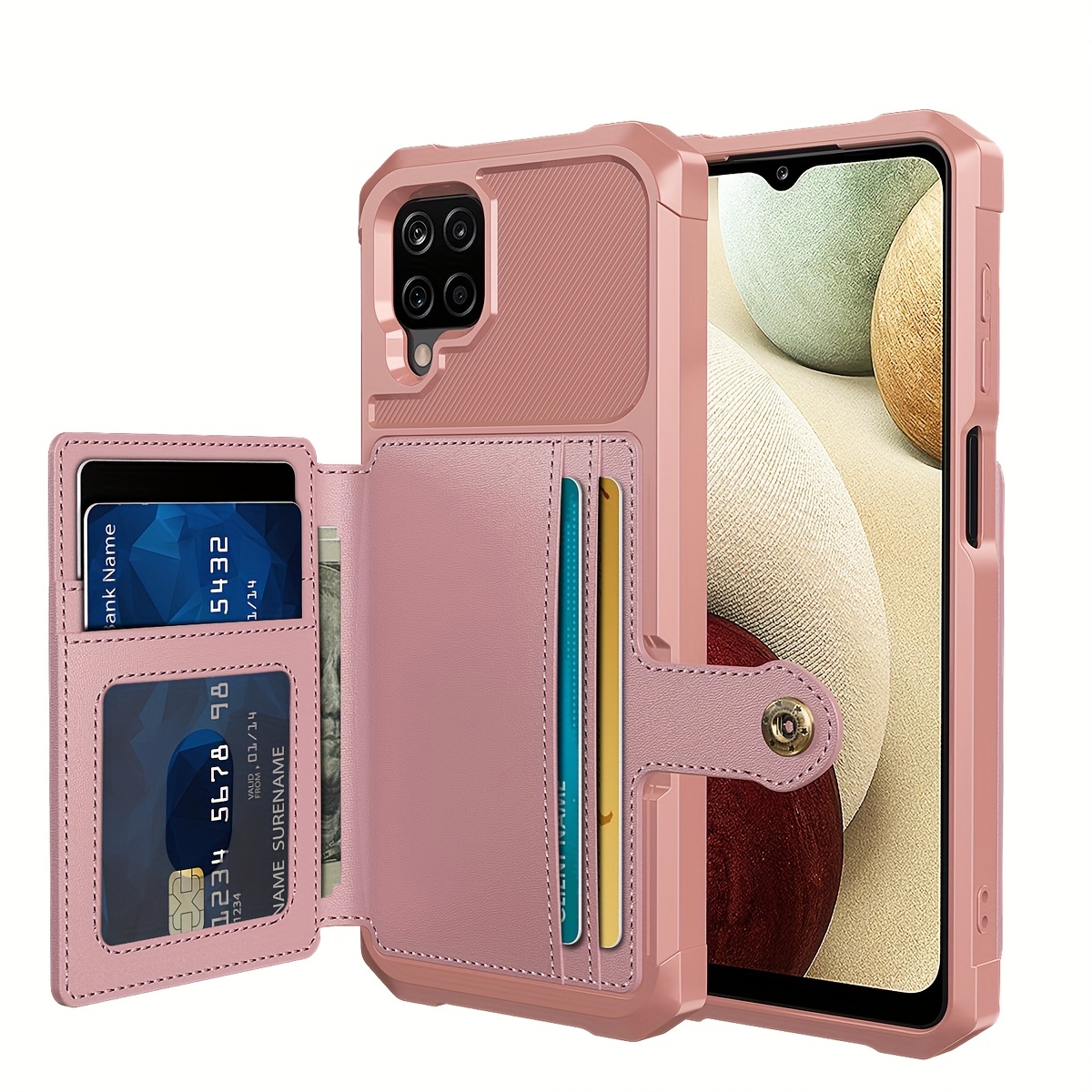 ZM03 Card Holder Faux Leather Case for 5G 5G Mobile Phone, with Card Slot, Compatible with Magnetic Car Mount, Heavy Duty Shockproof Durable Soft TPU Back Faux Leather Flip Wallet Cover - Image 49