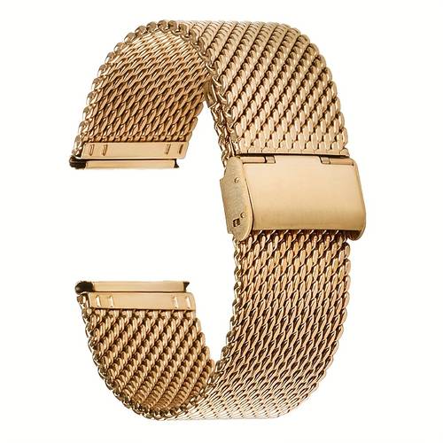 . kompatibel rem til for samsung galaxy watch & , mesh metal loop egnet til watch 5/4/3, gear s3, bip/active 2, gt, gtr 4/gts smartwatch, erstatningsrem med kliklås, hurtigudløsning