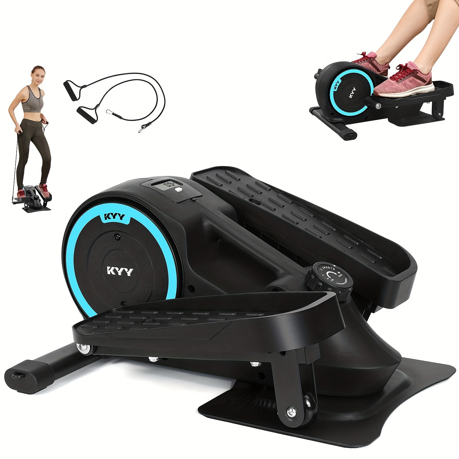 

1pc Under Desk Fitness Pedal Exerciser, Portable Elliptical Machine, Suitable For Leg Exercise, Body Shaping, Fitness