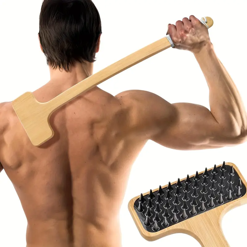 22 bamboo back scratcher with extra long handle 2 in 1 back massager and body scratcher gentle relief for adults women and elderly Product details 1