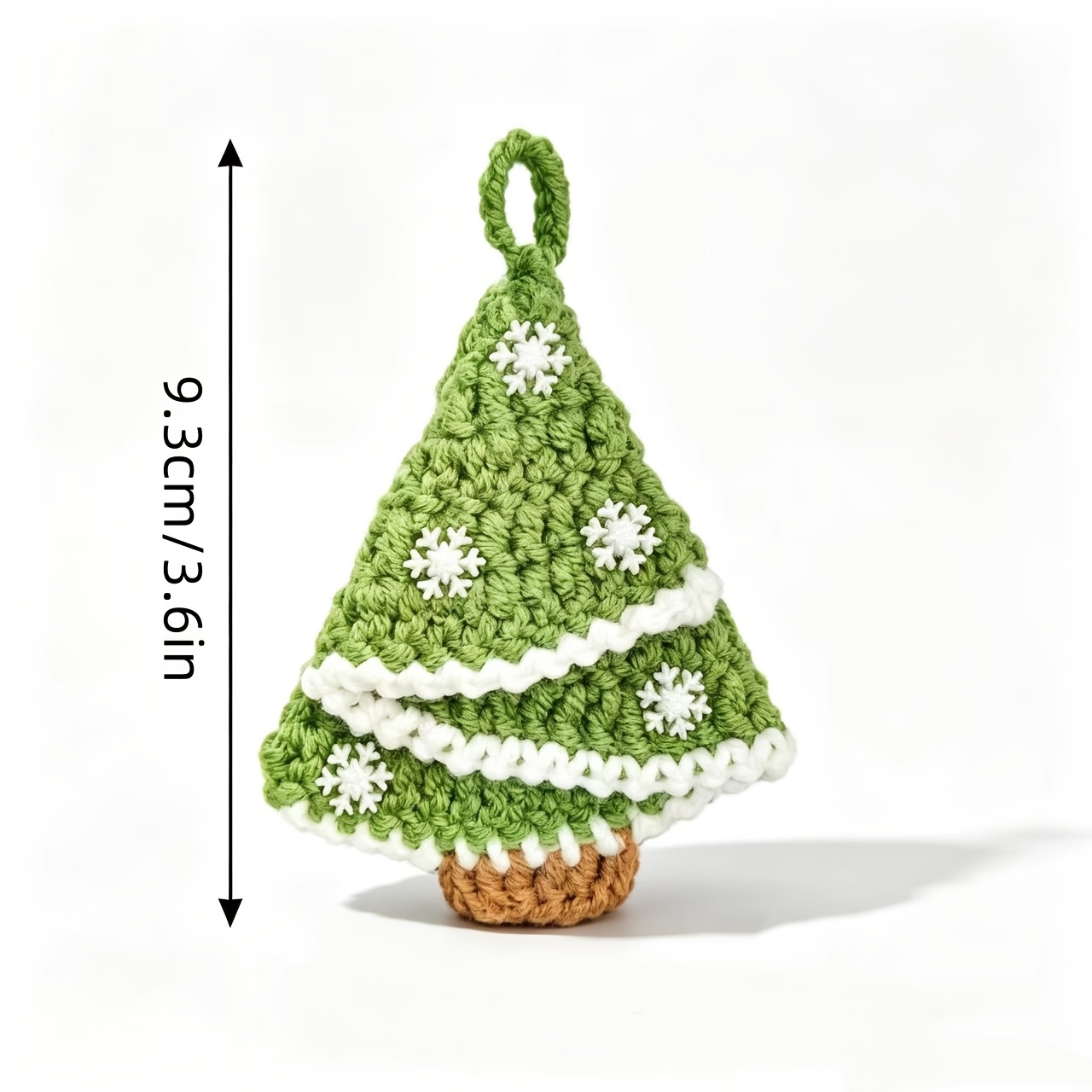 TEMU 1 pz Ornamento per Albero di Natale all'Uncinetto a , Accessorio Fai da Te per Artigianato, Decorazione da Scrivania, Regalo di Compleanno,