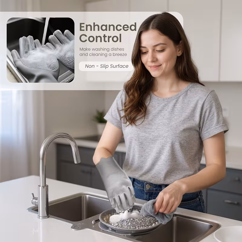 car cleaning kit silicone gloves double sided microfiber sponge and car wash towels car deep cleaning tableware tabletop bathroom etc car cleaning car repair car supplies excluding liquids Product details 3