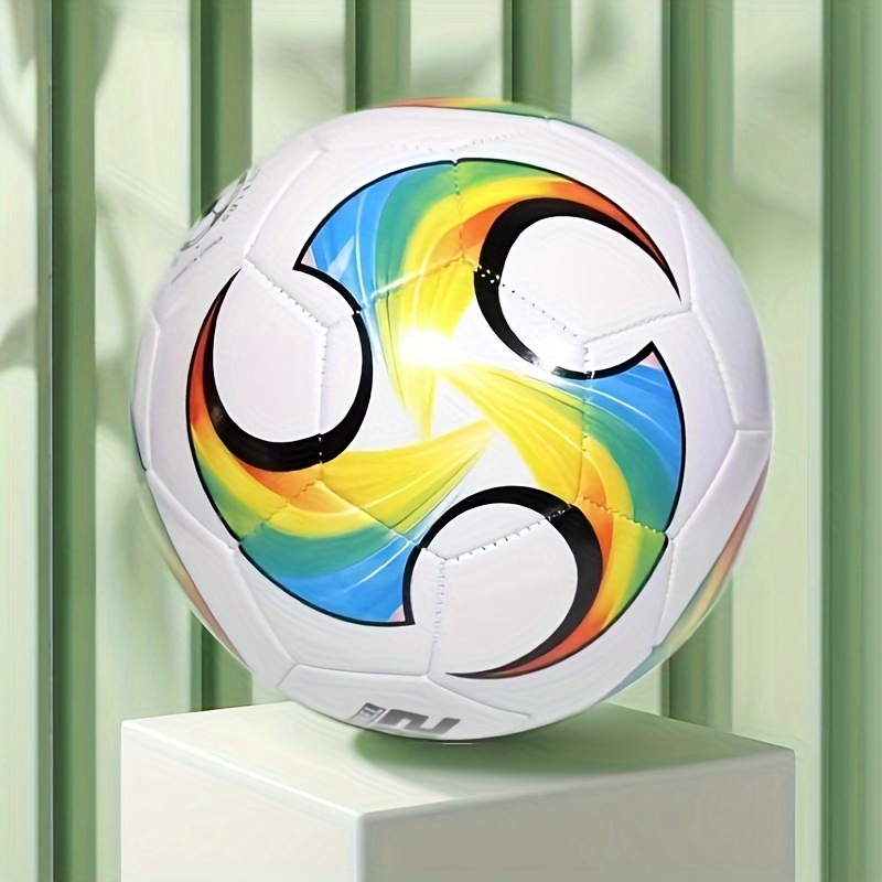 

1pc Size 3 Mini Swirl Soccer Ball - Pvc, Machine- For Indoor & And Matches, Ideal For Halloween/christmas/thanksgiving/new Year, Soccer Accessories