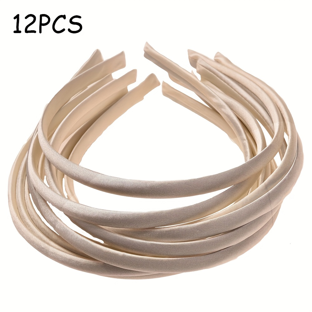 Image of 12pcs 0.4inch (10mm) Ribbon Hair Band Headband Supplies For Making Headwrap Hair Sets Boutique Hair Additions
