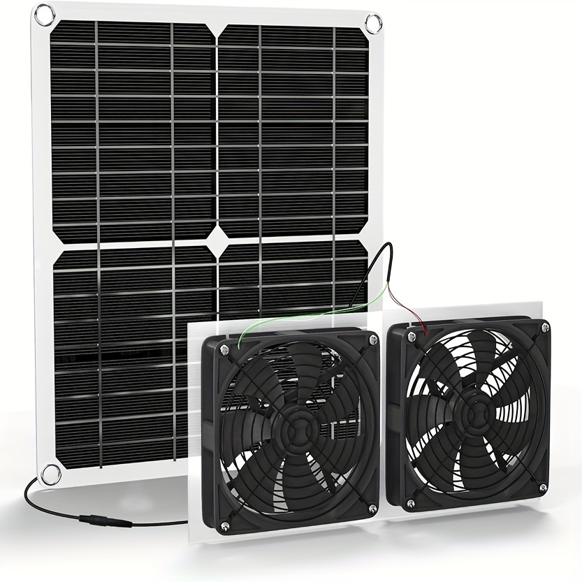 

Solar Panel Fan Kit, Solar Fan, Chicken Coop Fan, 25w, 10ft Cable, Enclosure, Dual Fan