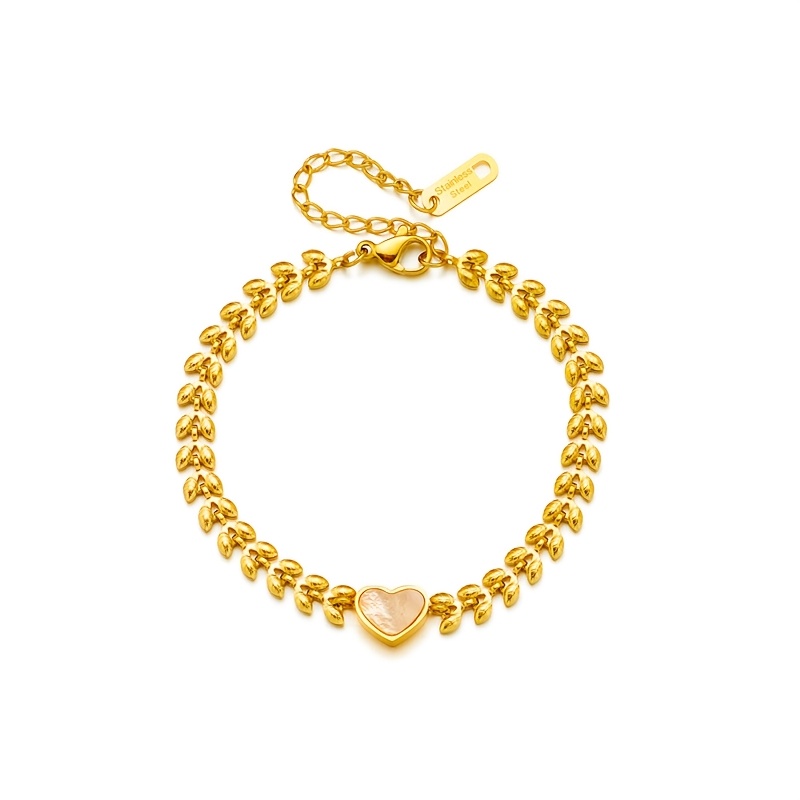 18K Gold Plated Heart Bracelet, Elegant Design for Daily Wear