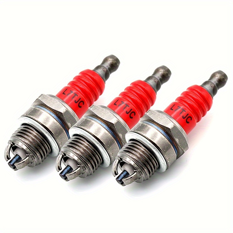 

3-piece L7tjc High-performance Spark Plugs For Gasoline Chainsaws & Brush Cutters - Durable, Multi-side Design With 0.6mm Gap