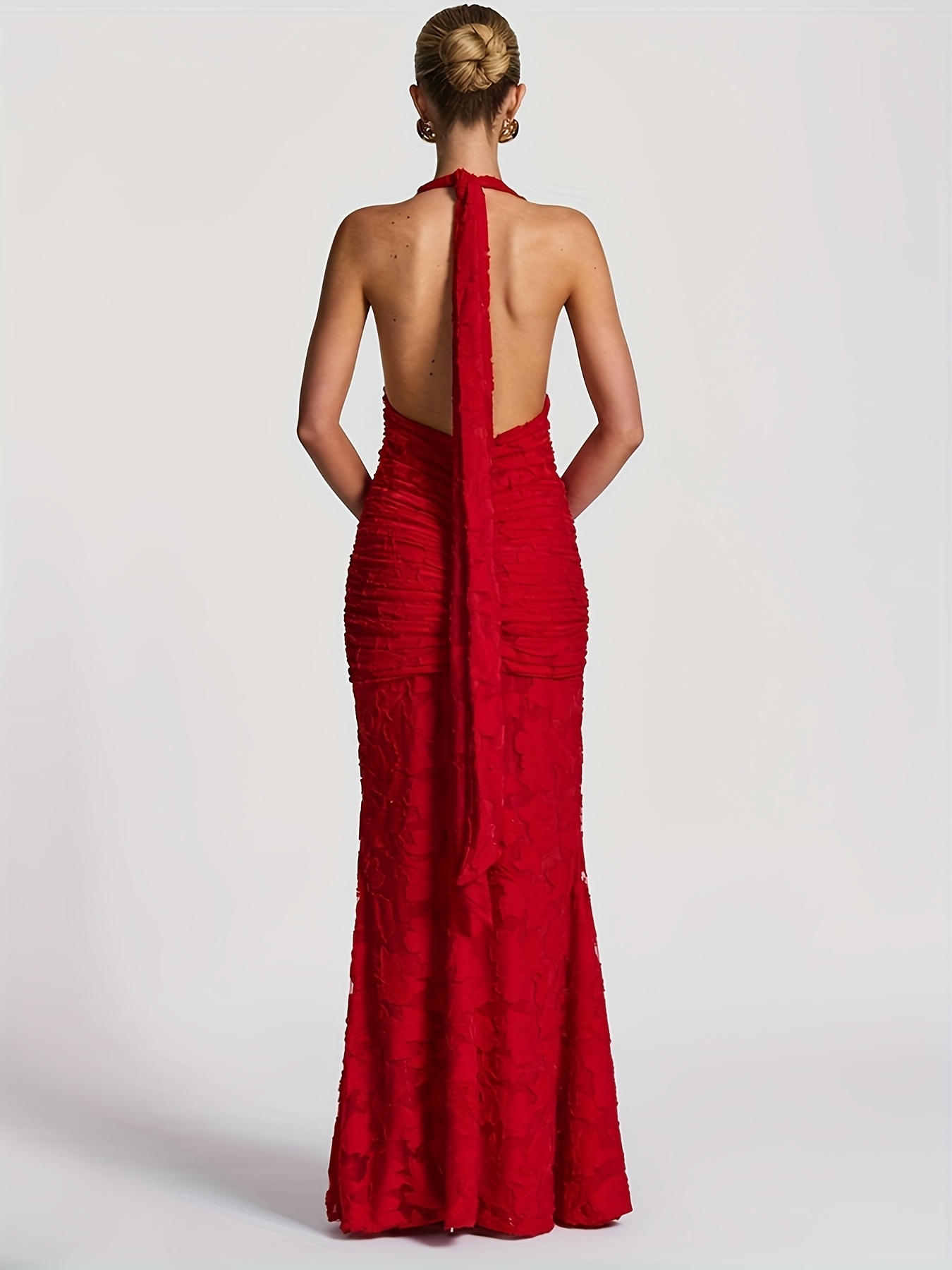2025 deep v backless bodycon dress european style new - Temu Oman