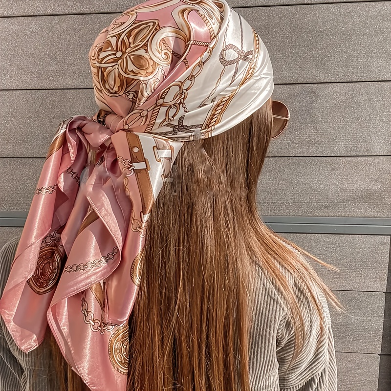 1 X Satin Square Turban For Women, Pirate Accessories Rayon Turban Turban For Wrapping Hair And Sleeping 35 Inches