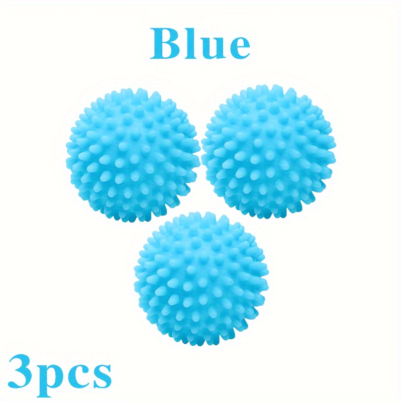 Image of 3 Reusable Laundry Dryer Balls - Soft Washing Balls For Fabric - An Alternative To Fabric Softeners, Softening And Fluffing Laundry While (blue, White, Purple)