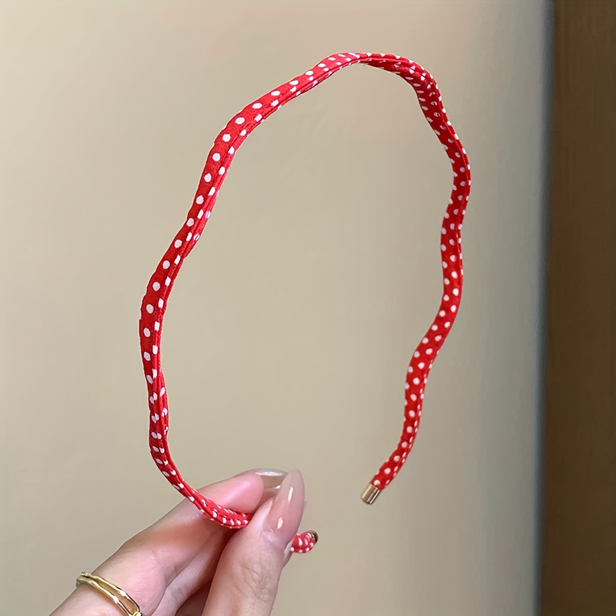 E-shop Neues Stoff Polka Dot Dünnes Stirnband Damen Süßes Tägliches Gesicht Waschen Haarspange Hohe Schädel Top Stirnband Haarverzierungen