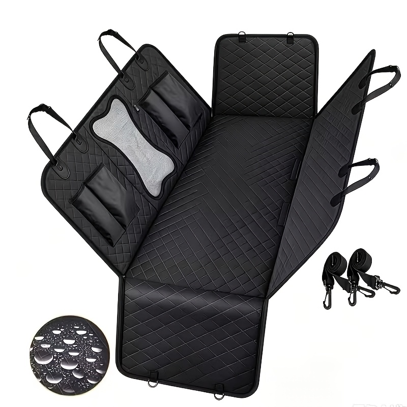 TEMU Car Rear Seat Dog Bed Cover, Dog Car Seat Cover With Wings, Anti-scratch Dog Bed, Non-slip Bottom For Suv Dog Hammock, Standard Configuration
