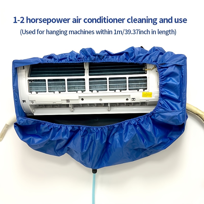 universal 1 5p thickened air conditioner cleaning hood with water collection bag home use hanging air conditioner cleaning cover kit no electricity needed   pry shovel and   shovel details 0