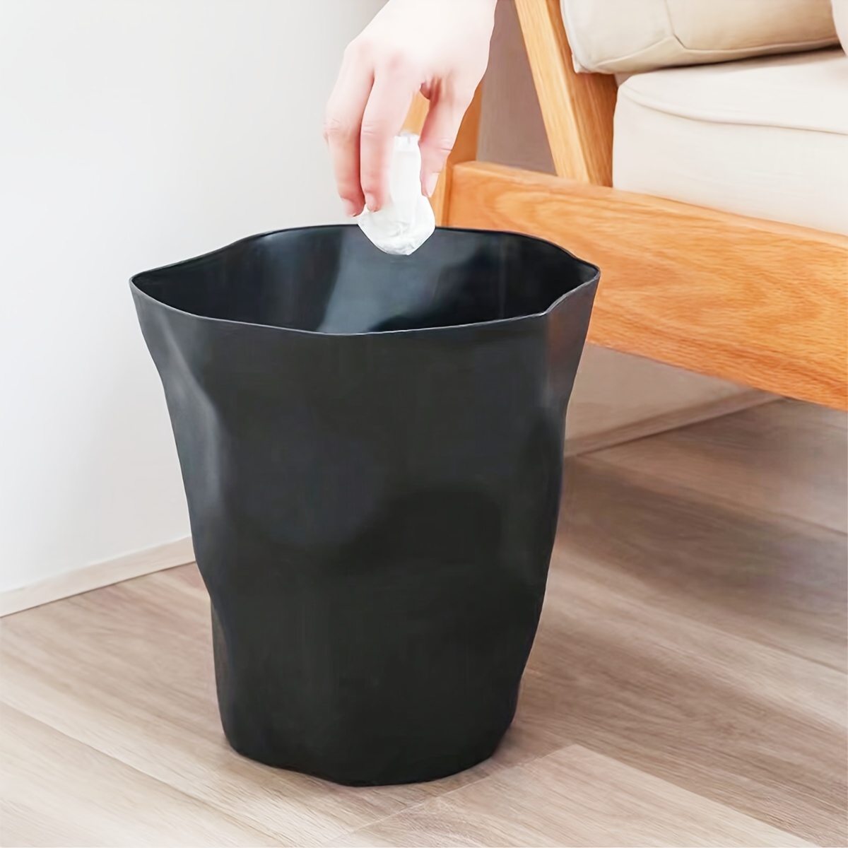 

Pleated Trash Can - Bin For , , And Dorm Decor - Abs