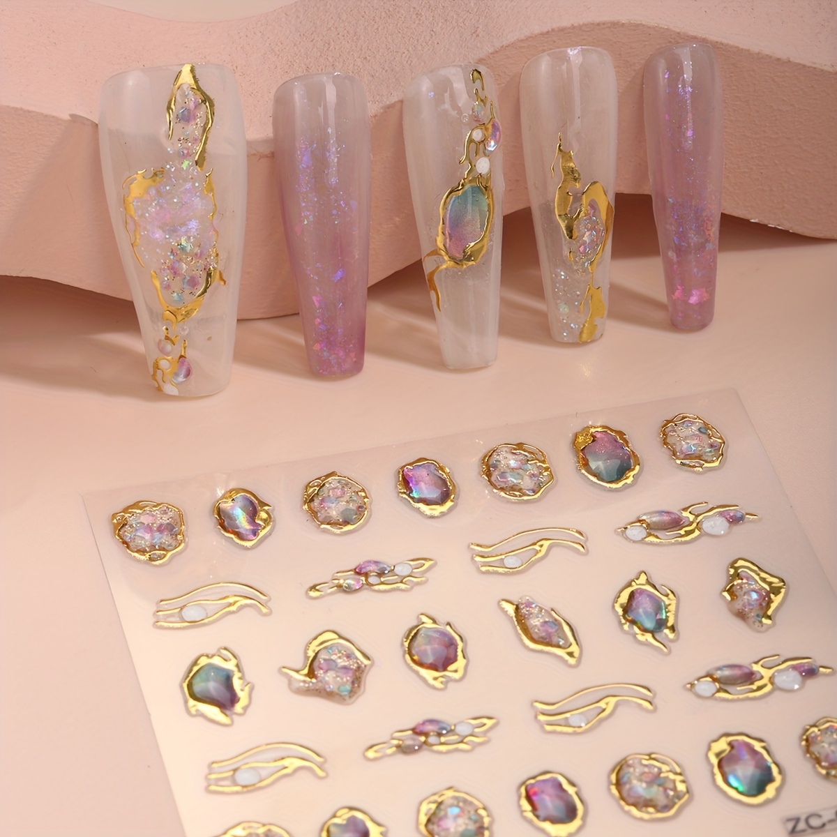 5D Three-Dimensional Nail Stickers