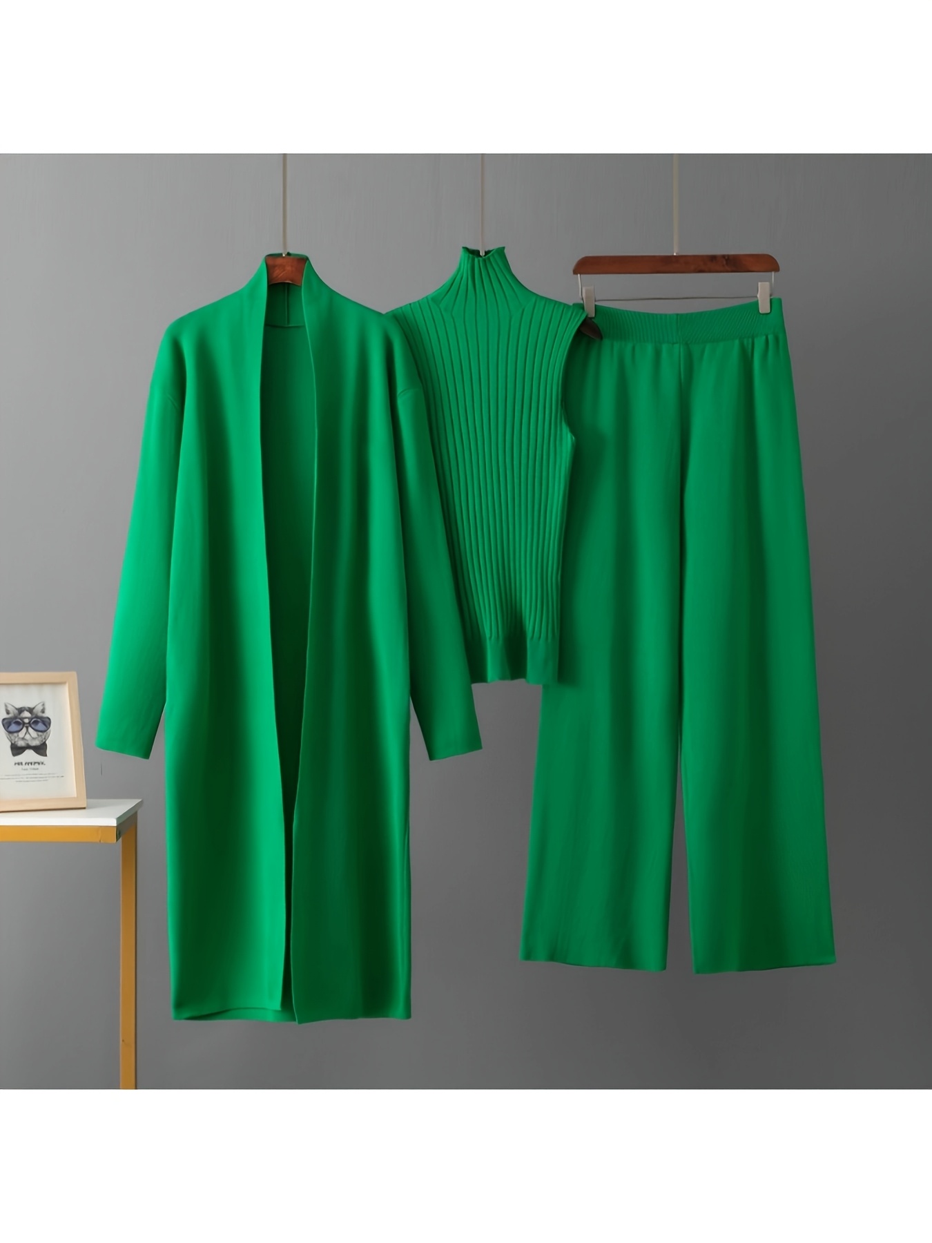 High Elasticity Women's Loose Suit with Long Wide-Legged Pants