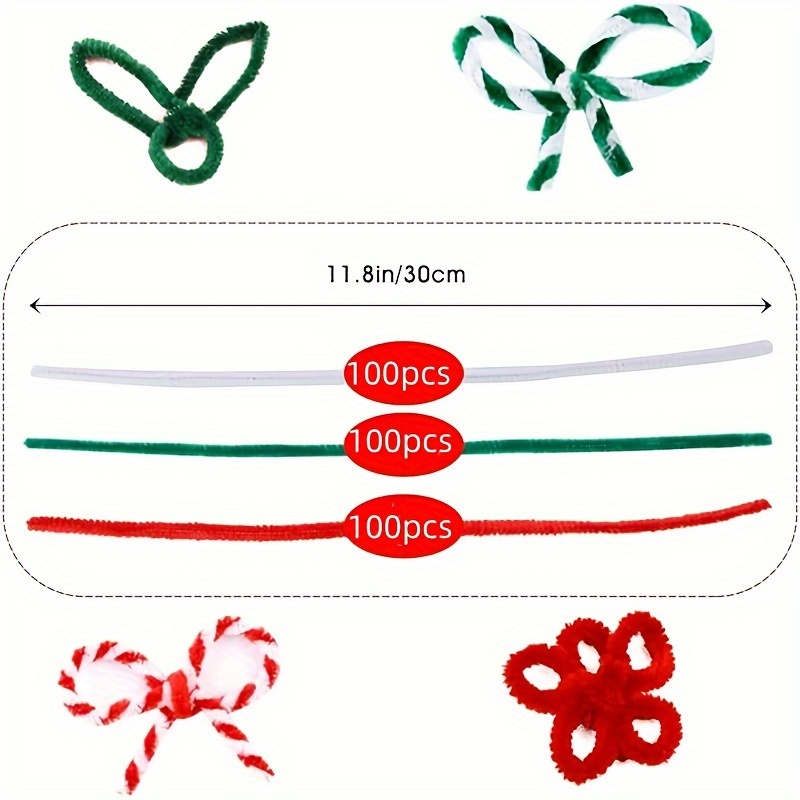 100PCS Pipe Cleaner Rod Diy Craft Chenille Sticks Chenille Stems Colorful Sticks Kids Toy Handmade Flower Materials Set I.85204638